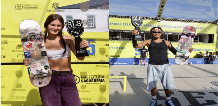 Skate: Isabelly Ávila e Gabryel Aguilar vencem o SLS Select Series Saquarema 2023 apresentado pela BB Seguros