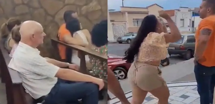 video de marido com amante em igreja