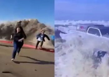 ondas gigantes na califormia