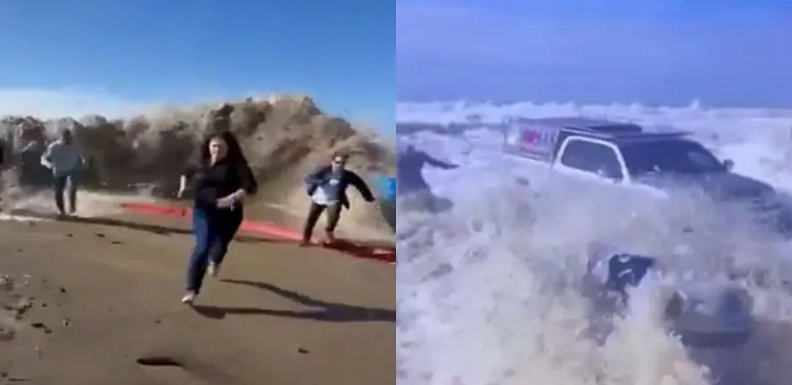 ondas gigantes na califormia