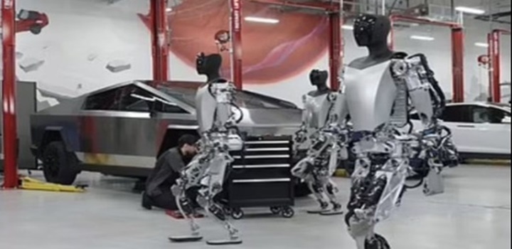 robô ataca engenheiro na tesla