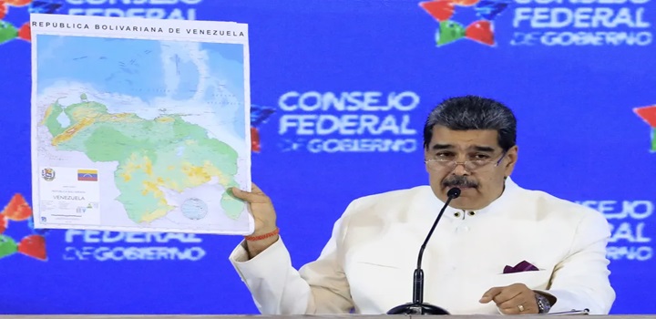 Maduro divulga 'novo mapa' da Venezuela com incorporação de Essequibo