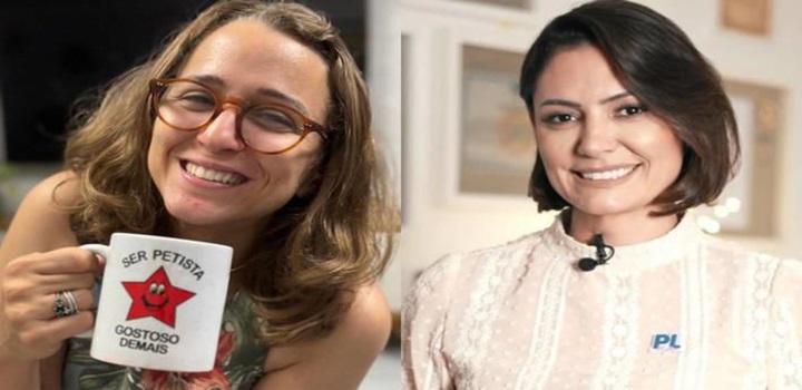 Influenciadora é ameaçada após Michelle Bolsonaro a chamar de ‘comunista caviar’ em rede social