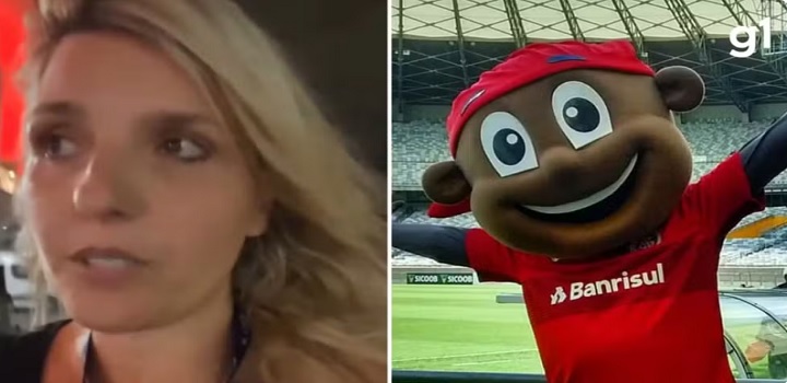 Repórter denuncia mascote do Internacional por importunação sexual durante Gre-Nal; polícia investiga