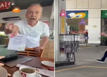 Dono de padaria se irrita com uso de notebook na mesa e tenta agredir cliente em Barueri, na Grande SP; VÍDEO