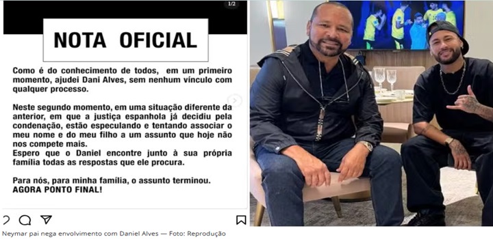 ajuda de neymar a daniel alves