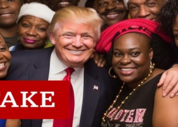 As imagens falsas criadas com IA para tentar atrair eleitores negros para Trump