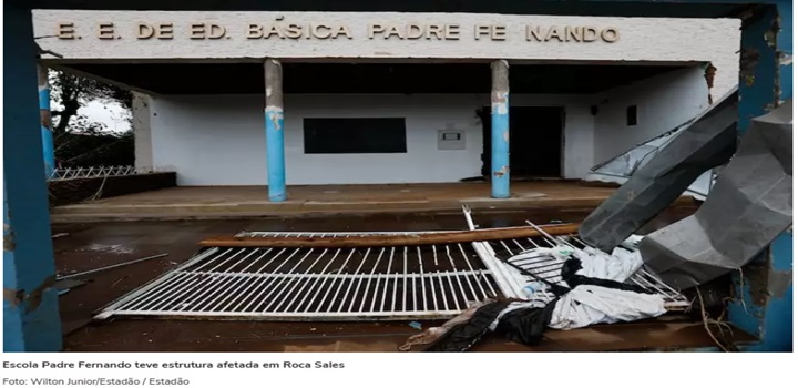 escolas do rs afetadas pelas enchentes