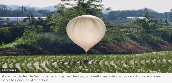 coreia do norte joga lixo na coreia do sul