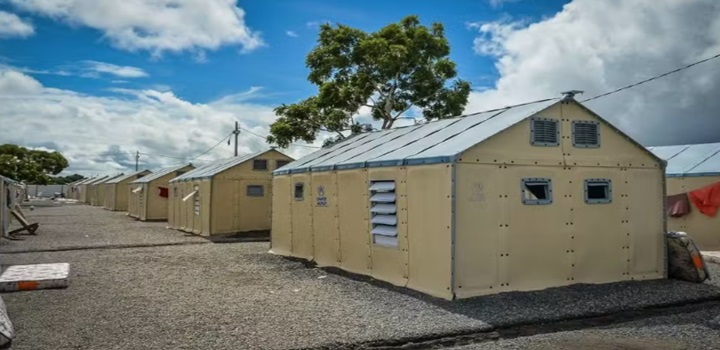 ONU envia para o Rio Grande do Sul casas montáveis usadas por refugiados no Brasil
