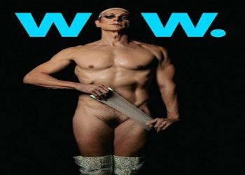Foto de Reynaldo Gianecchini nu, usando 'truque' drag para esconder órgão sexual, que dividiu opiniões (Divulgação)