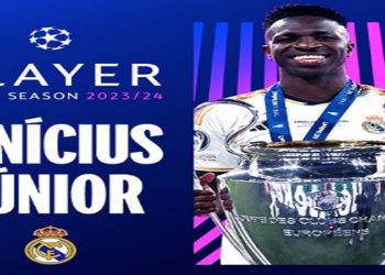 Vini Jr é eleito o melhor jogador da Champions