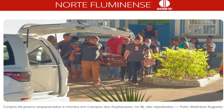adolescentes mortos após sequestro são sepultados em campos