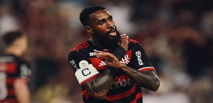 Gerson comemora gol sobre o Bahia pelo Campeonato Brasileiro
Reprodução/X/Flamengo