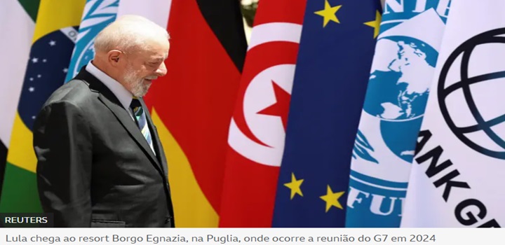 Lula fala no G7 sobre gaza e israel
