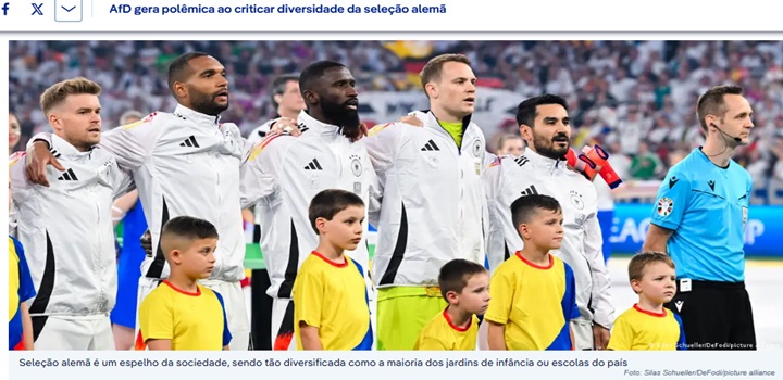 AfD gera polêmica ao criticar diversidade da seleção alemã