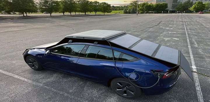 painel solar em carros eletricos