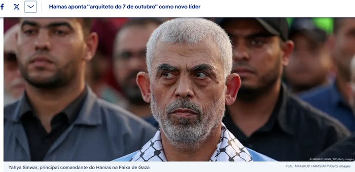 Hamas aponta "arquiteto do 7 de outubro" como novo líder