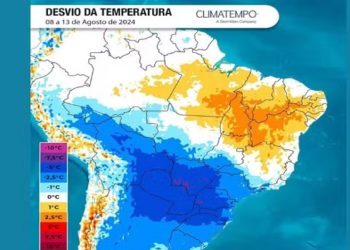 onda de frio no brasil