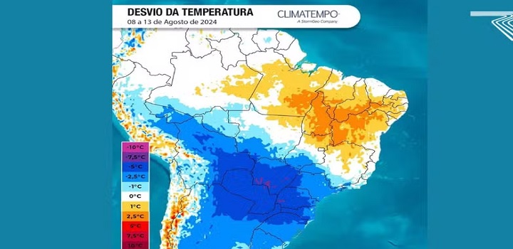 onda de frio no brasil