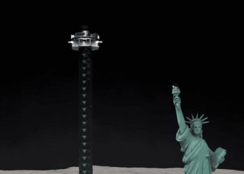 postes de iluminação na lua