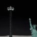postes de iluminação na lua