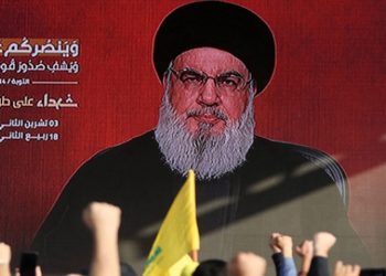 Líder do Hezbollah Sayyed Hassan Nasrallah faz discurso em Beirute • 3/11/2023 REUTERS/Mohamed Azakir