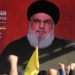 Líder do Hezbollah Sayyed Hassan Nasrallah faz discurso em Beirute • 3/11/2023 REUTERS/Mohamed Azakir