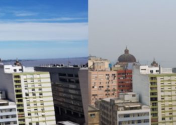 “Chuva preta” é registrada no RS; fenômeno é decorrente das queimadas no país