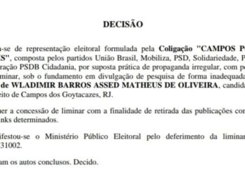 Fraude em pesquisa na cidade de Campos-RJ: Juiz manda retirar pesquisas do ar