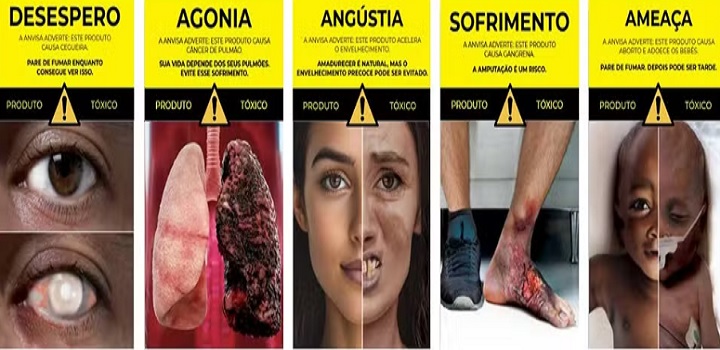 NOVAS ADVERTENCIAS EMBALAGENS DE CIGARRO