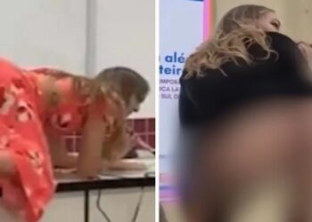 Antes de mostrar nádegas na UFMA, historiadora fez pose erótica na mesa em universidade da Bahia
