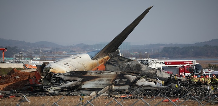acidente de aviao na coreia do sul