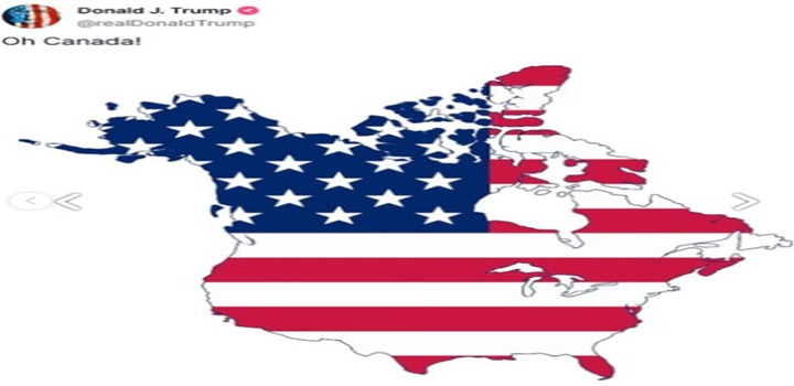 mapa EUA Canadá