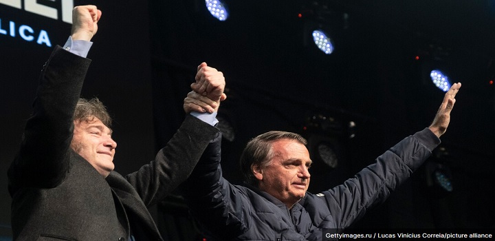 Milei faz acusações a Lula por ausência de Bolsonaro na posse de Trump