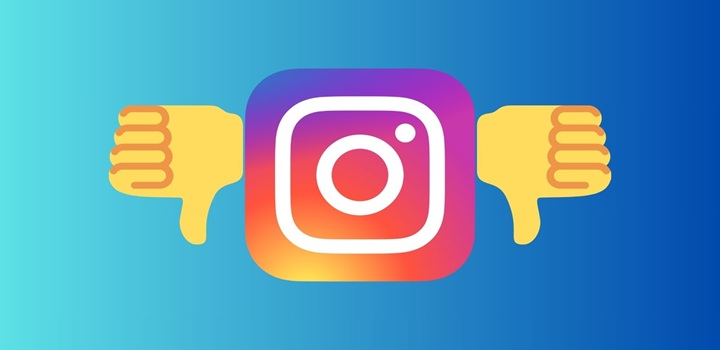 Instagram botão não curtir