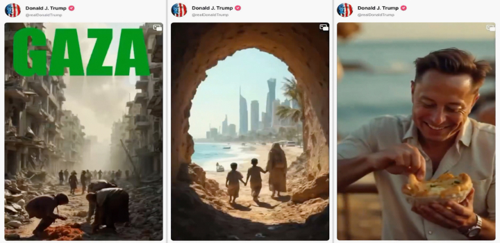video de donald trump sobre gaza