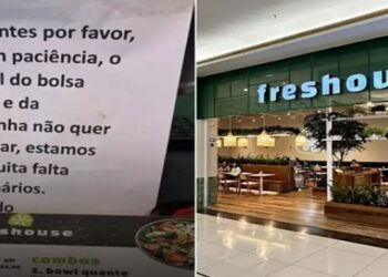 Restaurante em SP atribui dificuldade de contratar funcionários ao 'pessoal do Bolsa Família e da cervejinha' Foto: Reprodução/Redes sociais | Reprodução/Redes sociai