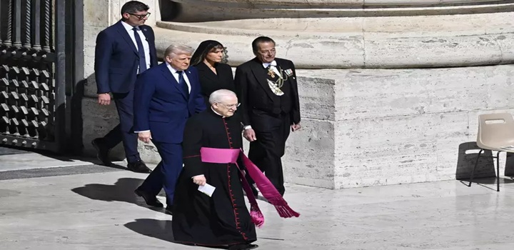 donald trump enterro do papa francisco