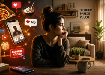 Entre prazer, novidade e estímulos rápidos, a felicidade passou a ser confundida com excitação permanente. Entenda por que o comum começou a parecer pouco.