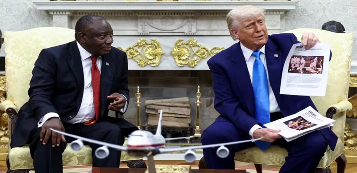 trump e presidente da africa do sul