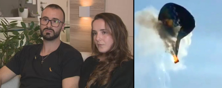 casal relata momento em que decidiu saltar de balão em chamas durante voo em SC. tragédia deixou oito mortos e chocou região turística dos cânions