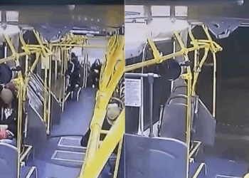 Imagens internas mostram impacto de trem contra ônibus biarticulado em Curitiba. Acidente deixou 11 feridos e levanta alerta sobre segurança nos cruzamentos entre trilhos e vias urbanas.
