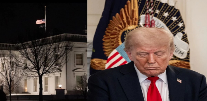 Entenda como a combinação de uma agenda vazia, a bandeira dos EUA a meio-mastro e um hematoma viral deram origem a uma fake news sobre a morte de Donald Trump, desmentida por imagens do ex-presidente.
