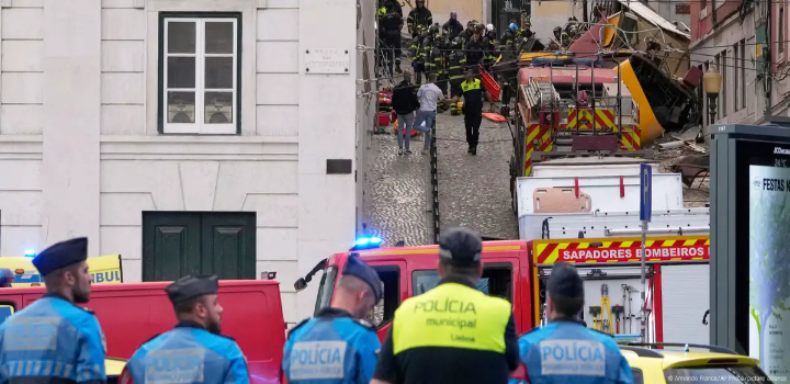 Tragédia em Lisboa: bondinho da Glória descarrila e tomba, deixando 15 mortos e 18 feridos. Governo decreta luto nacional e suspende outros funiculares da cidade.