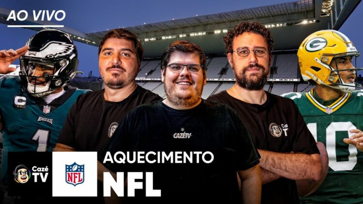 CazéTV supera GE TV em estreia de rivalidade no YouTube com a NFL em SP, alcançando 9,3 milhões de views contra 1,3 milhão da Globo.