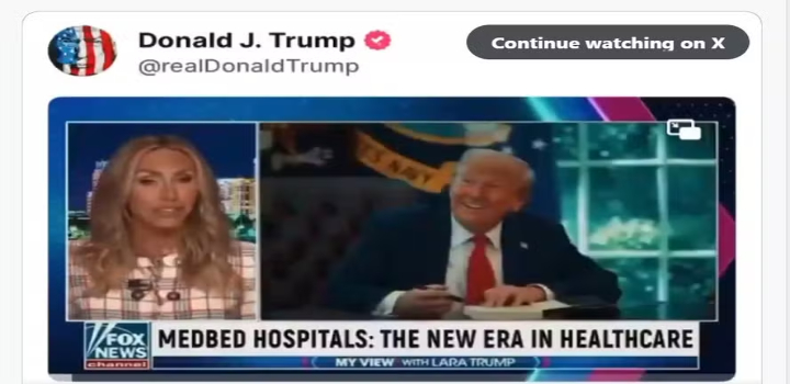 Donald Trump causou polêmica ao divulgar vídeo conspiratório com IA sobre hospitais “MedBed”. A teoria, ligada ao QAnon, foi desmentida e apagada.
