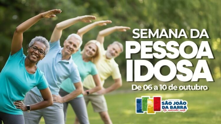 A Semana do Idoso de São da Barra acontece de 6 a 10 de outubro com oficinas culturais, dia da beleza e ações de saúde. Evento visa promover bem-estar e integração social da pessoa idosa.