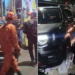 Uma motorista reagiu a uma tentativa de assalto e atropelou dois criminosos no Jardim Botânico, Zona Sul do Rio. Os homens ficaram presos sob o carro e foram presos após atendimento médico.