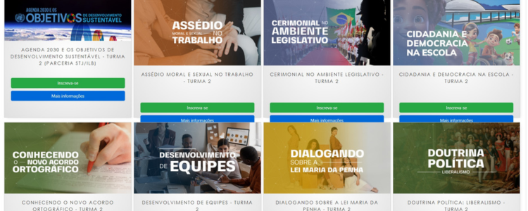 Senado oferece cursos gratuitos e online pela plataforma Saberes. São mais de dez formações nas áreas de direito, administração pública, ética e cidadania.